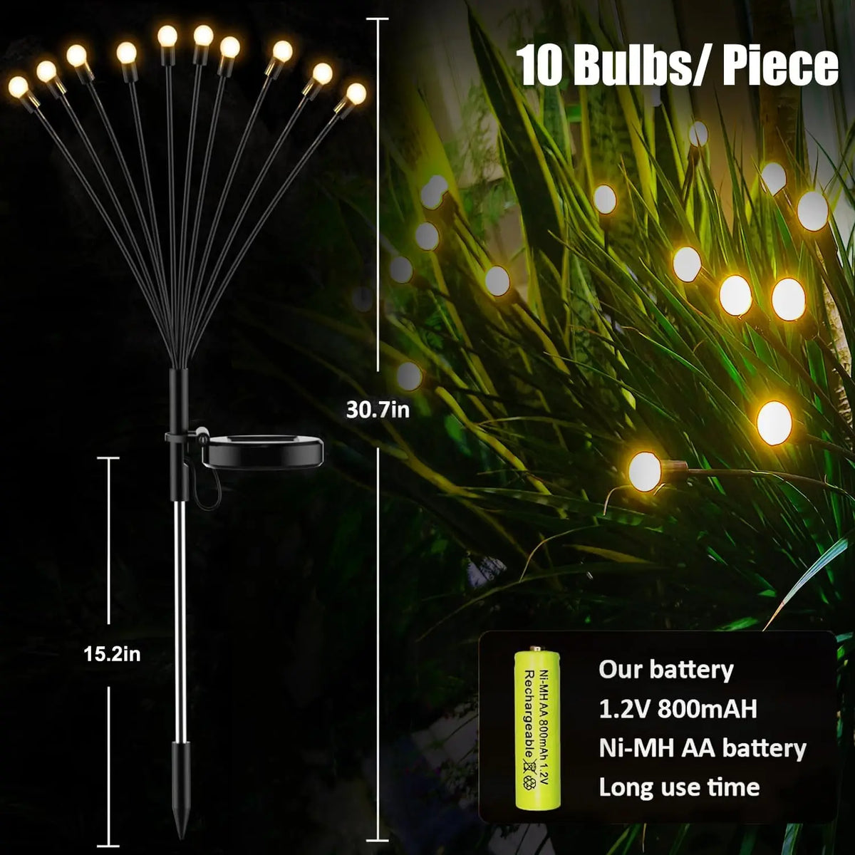 Solar Powered Firefly Garden Lights
