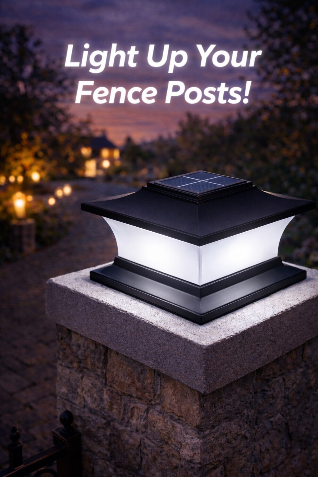 Solar Fence Post Light