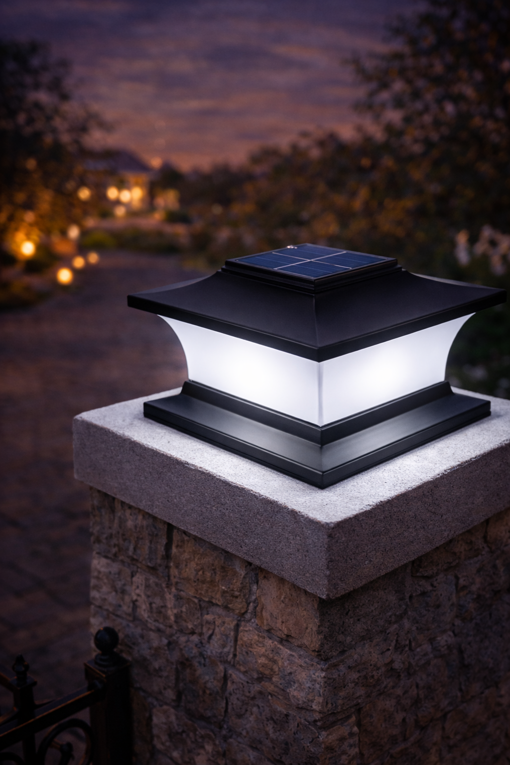 Solar Fence Post Light