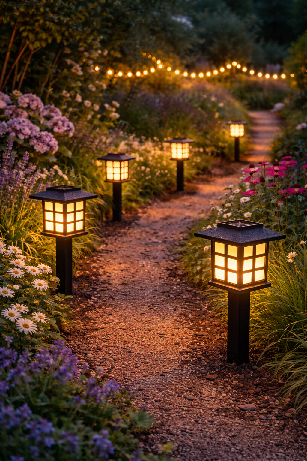 8 Pack Solar Pathway Garden Lights