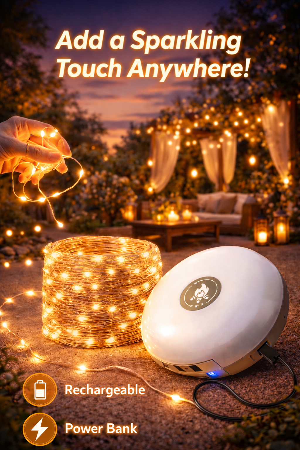 Roll-out LED String Power Bank